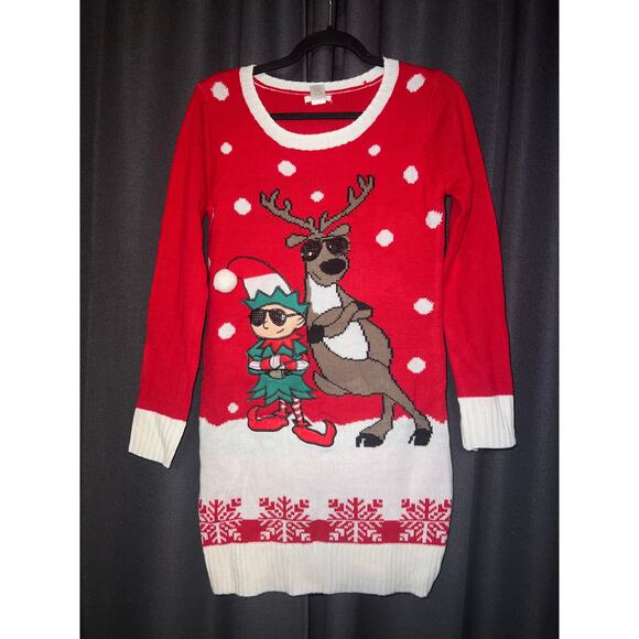 Ugly Christmas Sweater Xmas Size Medium Dress - Picture 1 of 3